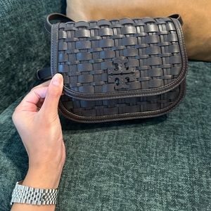 Britten Woven Small Saddle Bag Tory Burch Used Twice With Tags